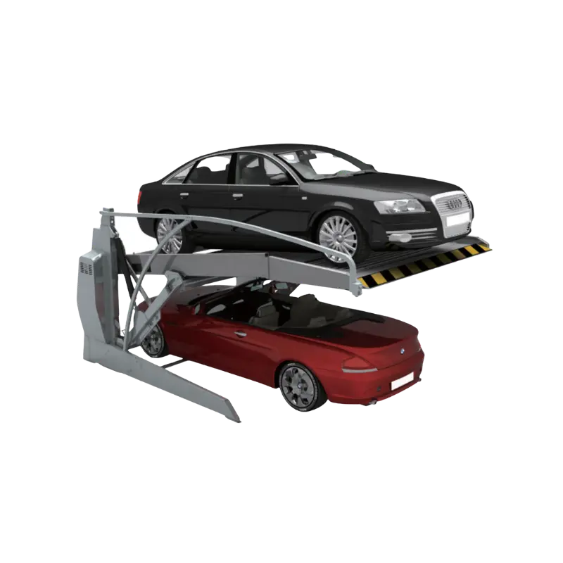 Elevador de estacionamiento basculante de dos columnas